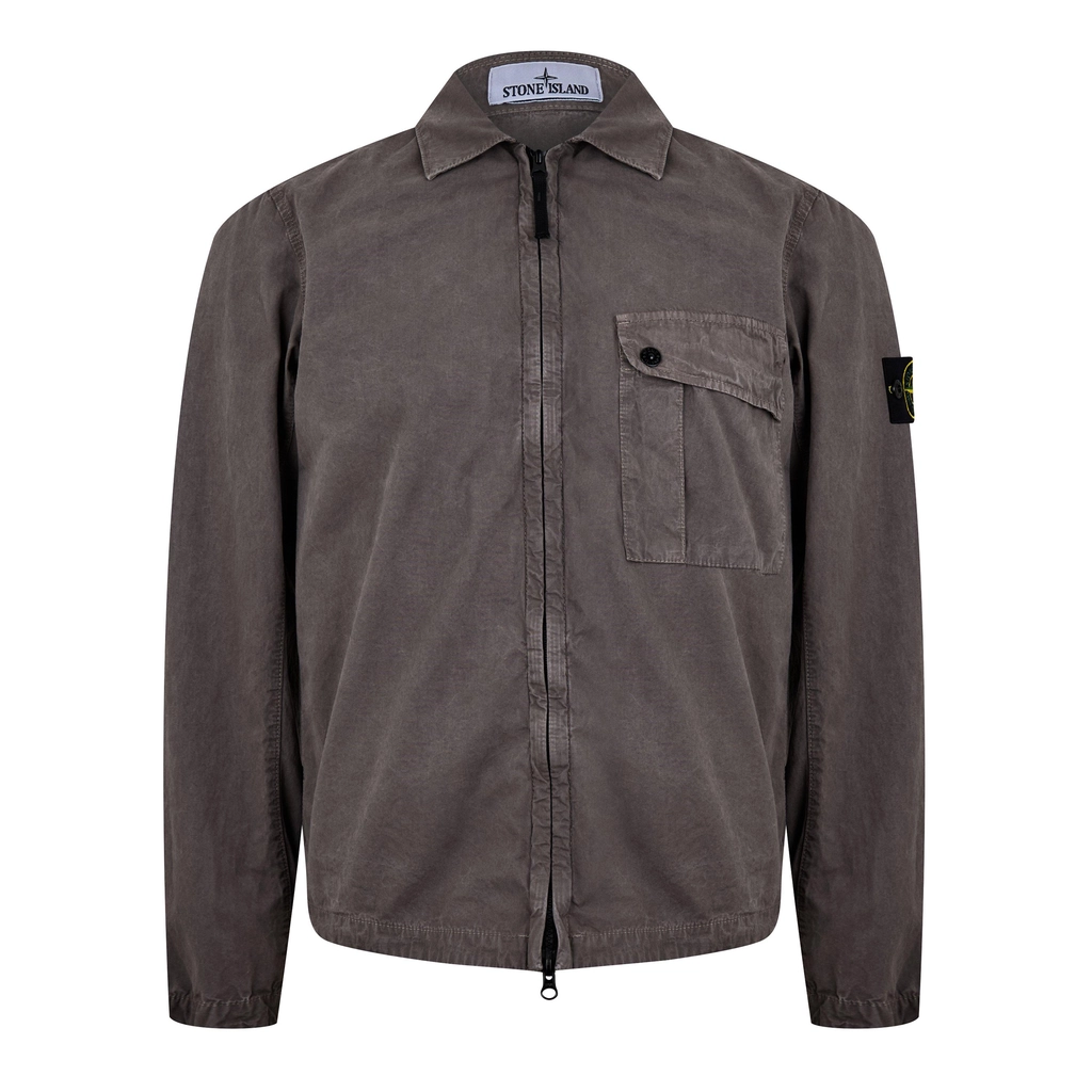 Stone Island Overshirt Old Effect - Dove Grey V0192